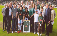 Plymouth Argyle Match-day Sponsors at the final match of the season 2008, with man of the match Rory Fallon - Click to Enlarge